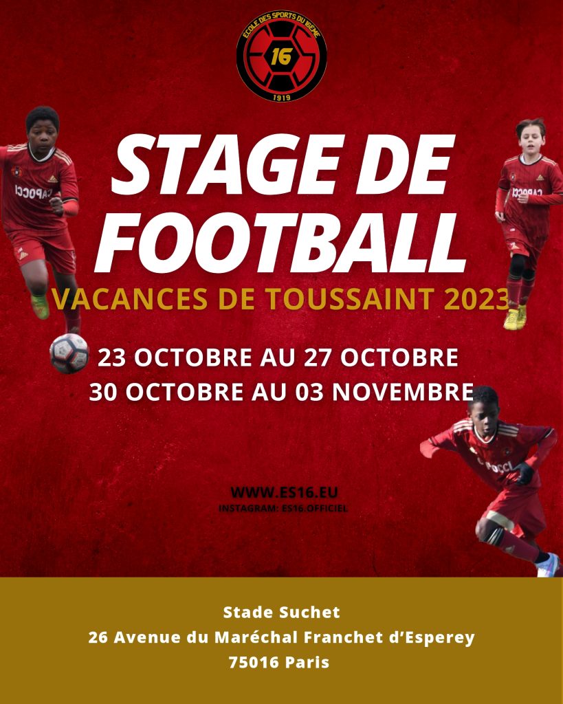 Stage de football Affiche Toussaint 2023